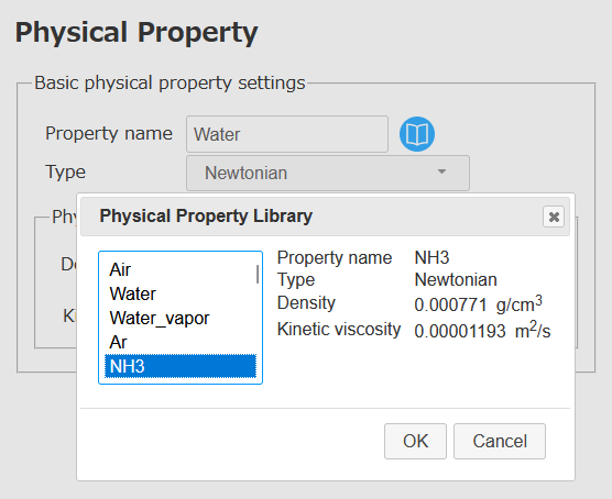 Physical property library