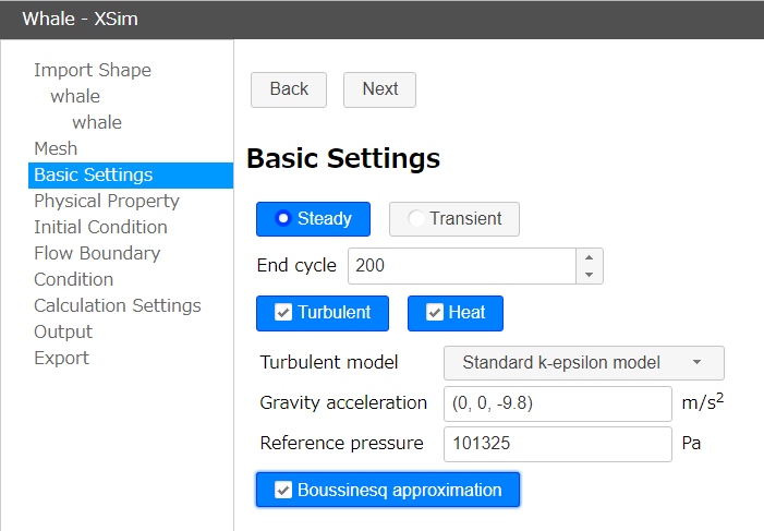 Enable Boussinesq approximation