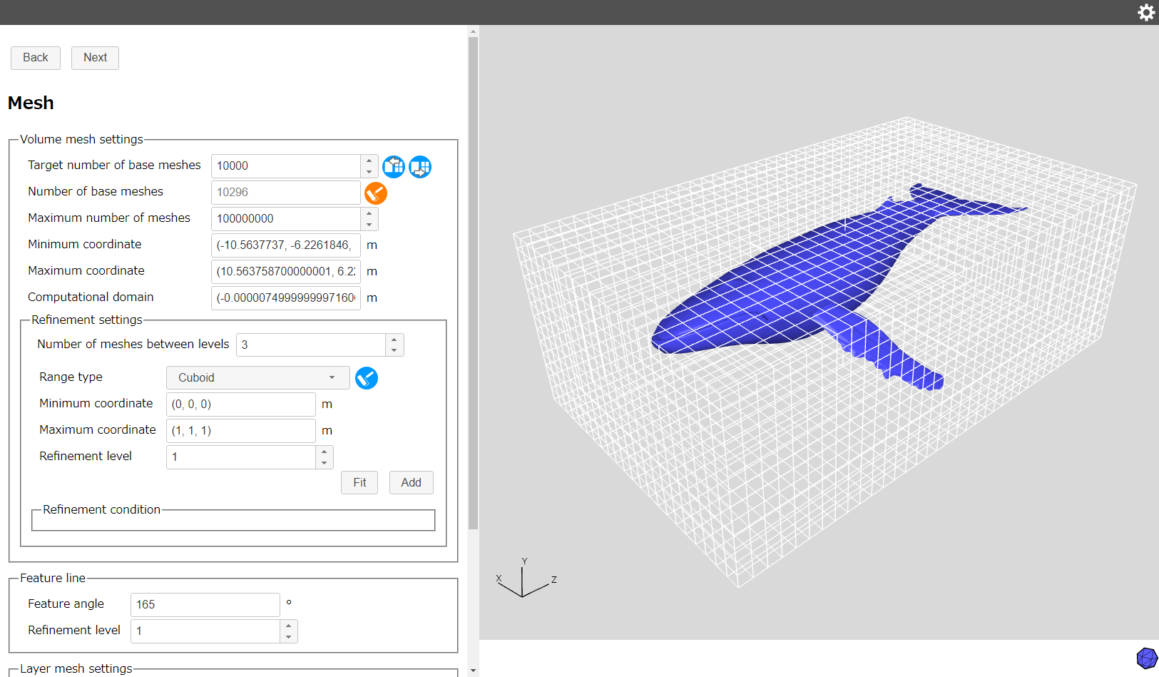 Base mesh preview